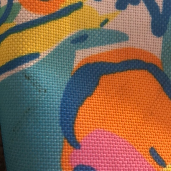 Lilly Pulitzer for Este Lauder Floral Canvas Tote 15X13 Beach Pool Vacation - Picture 3 of 6